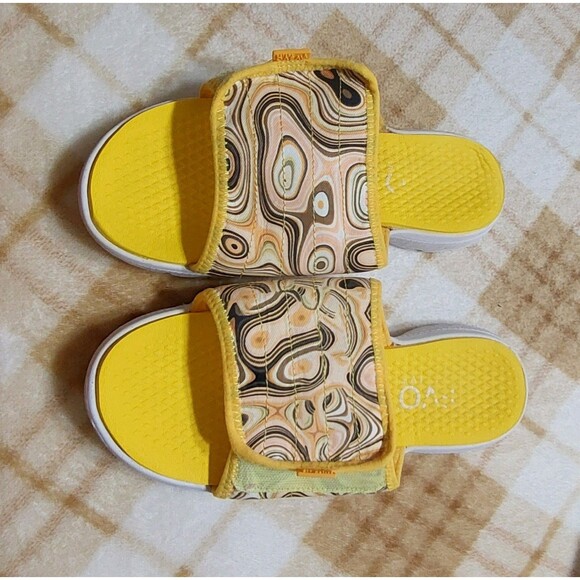 Vevo Active Mango Sandals Women's Slide size 9W,yellow, Comfort - Picture 7 of 11